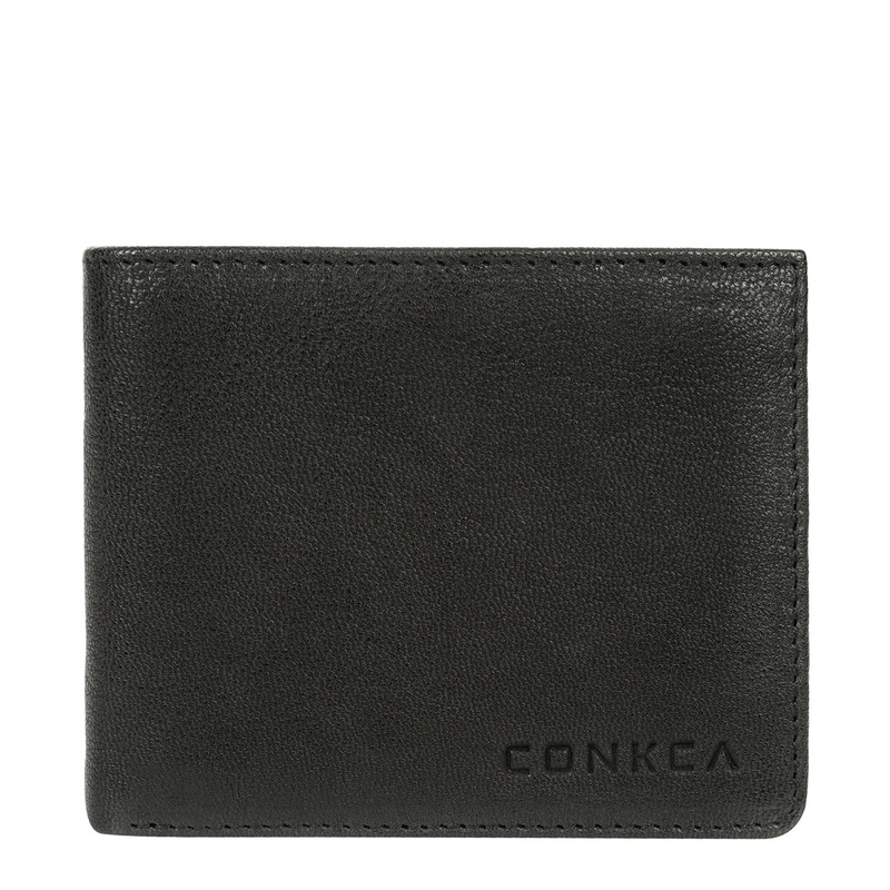 'Benedict' Black Bi-Fold Leather Wallet
