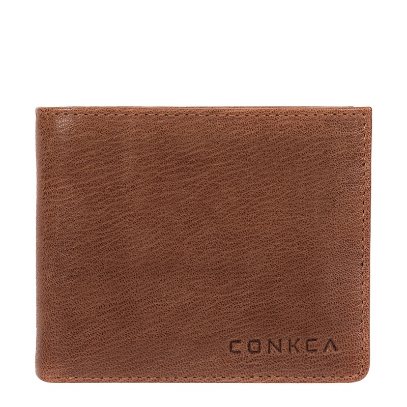 'Benedict' Conker Brown Bi-Fold Leather Wallet