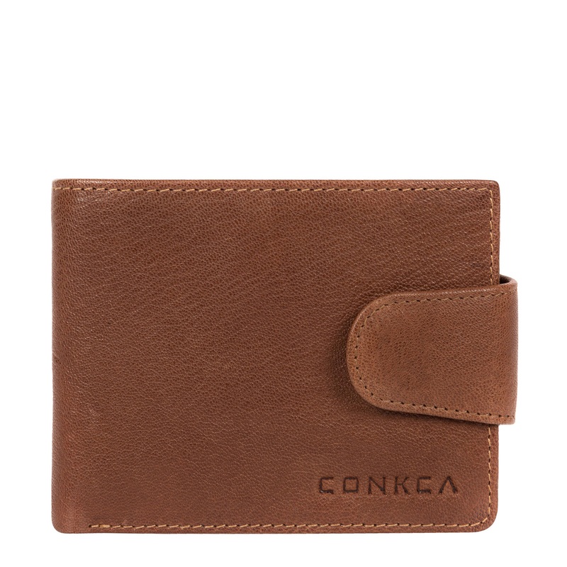 'Boris' Conker Brown Bi-Fold Leather Wallet