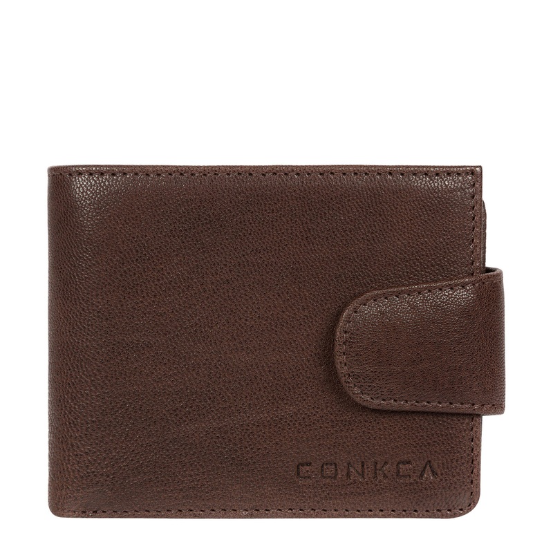 'Bret' Dark Brown Bi-Fold Leather Wallet
