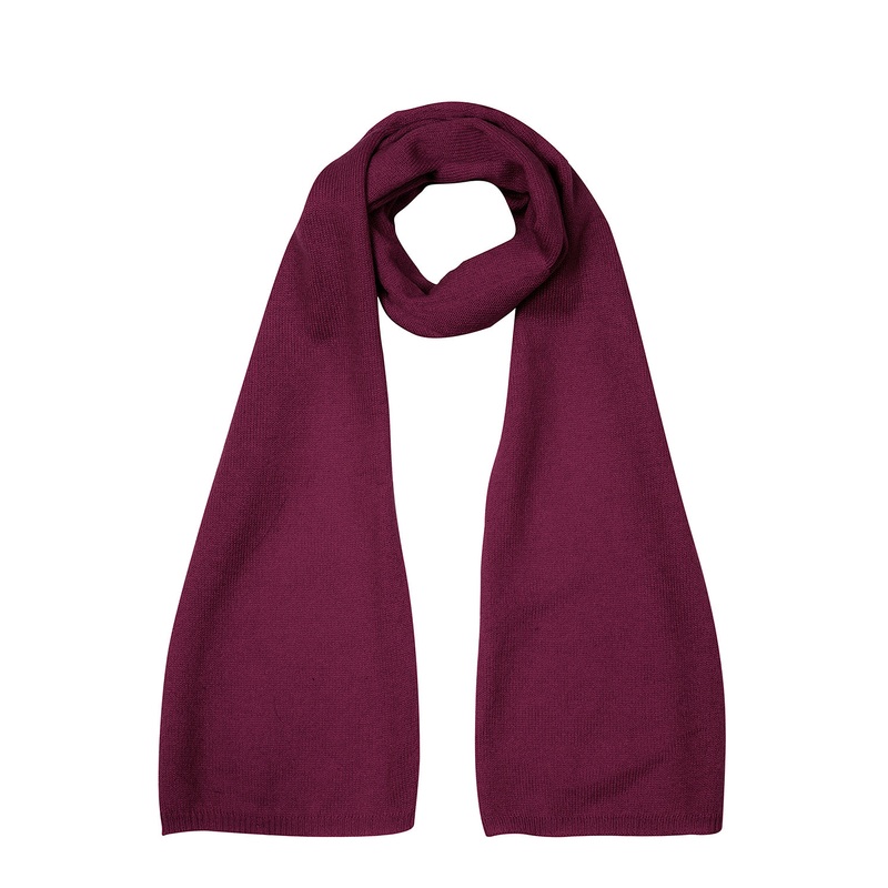 'Cambridge' Burgundy 100% Cashmere Scarf