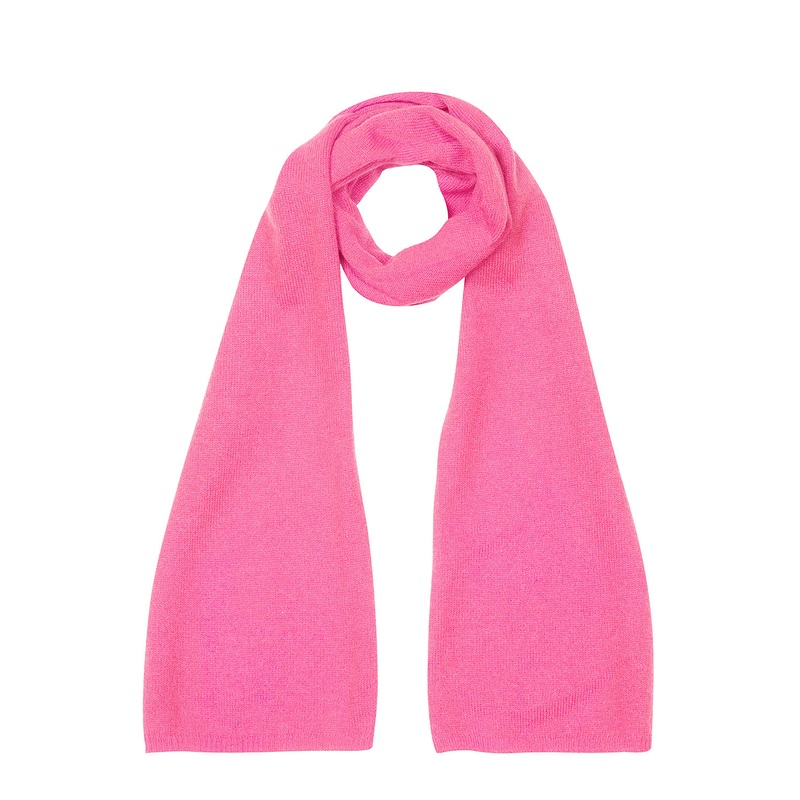 'Cambridge' Carnation Pink 100% Cashmere Scarf