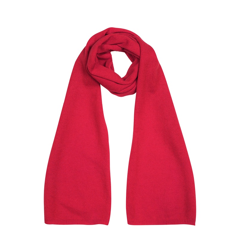 'Cambridge' Chilli Red 100% Cashmere Scarf