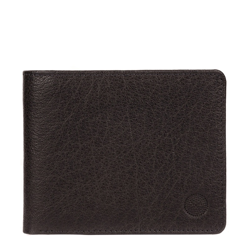 'Carter' Black Leather 12-Card Wallet
