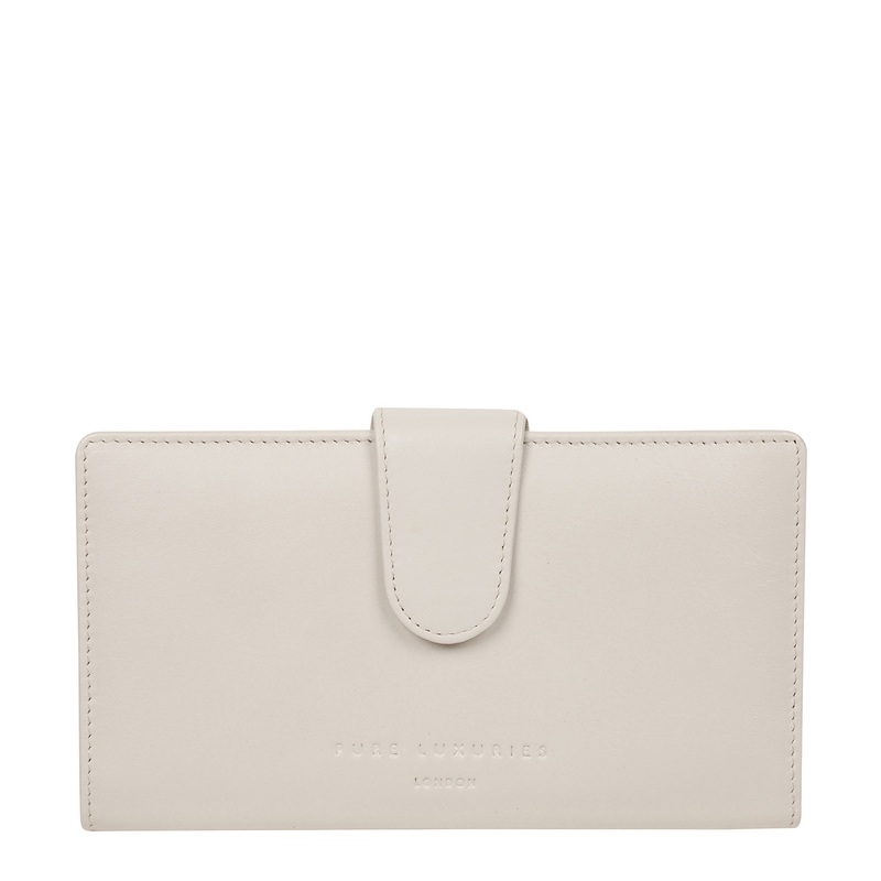 'Clarendon' Glacier Grey Leather Purse