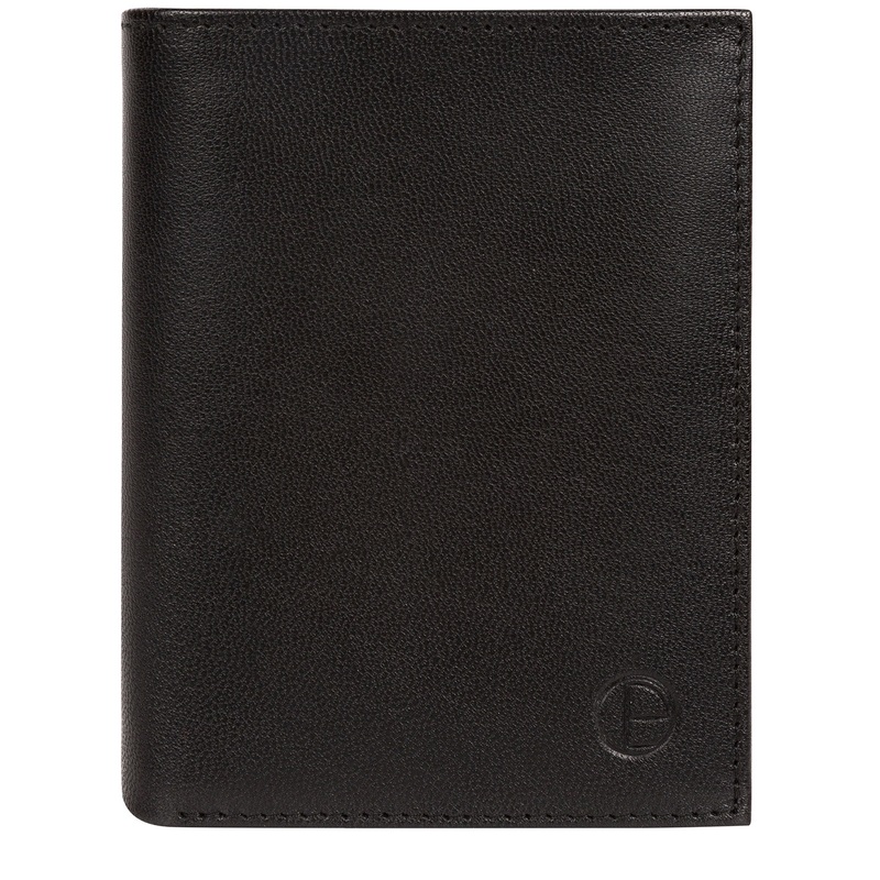 'Dillon' Black Leather Bi-Fold Wallet