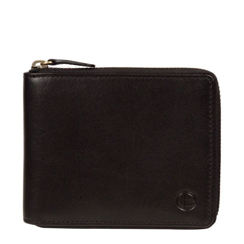 'Edwards' Black Leather Wallet