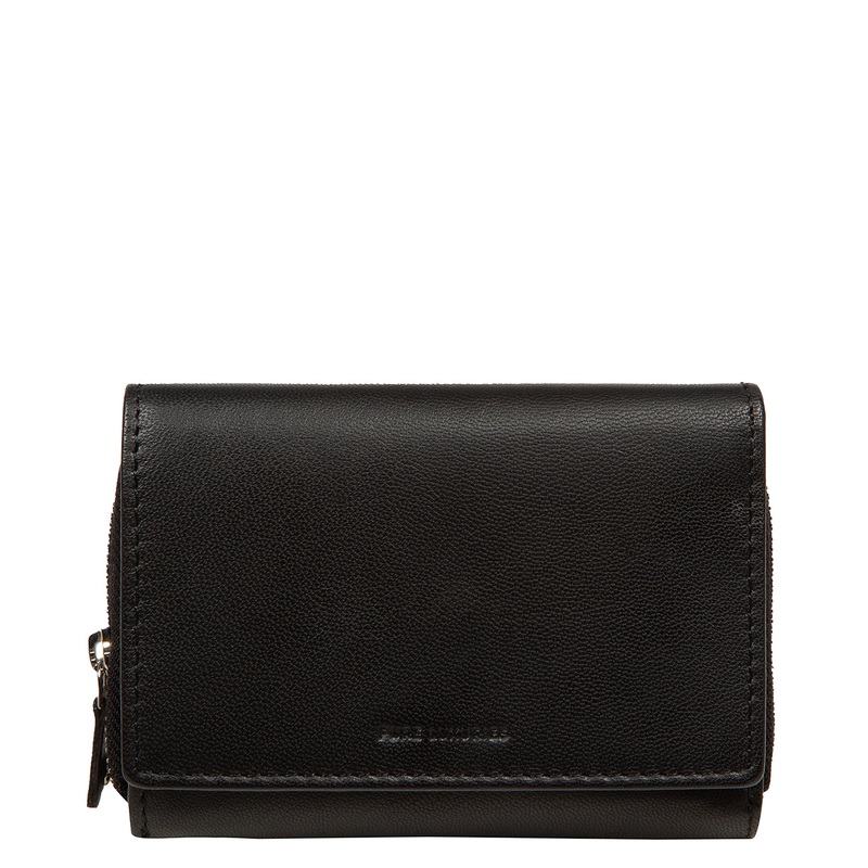 'Elise' Black Leather Purse