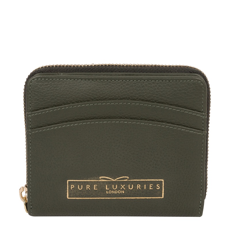 'Emely' Hunter Green Leather Purse