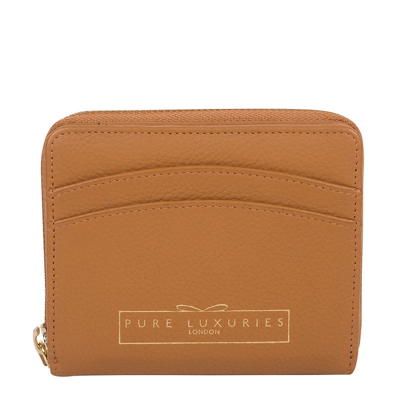 'Emely' Tan Leather Purse