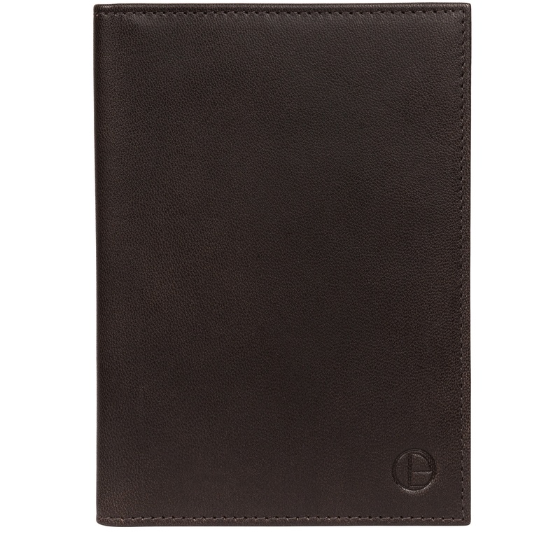'Explore' Vintage Black Leather Passport Holder