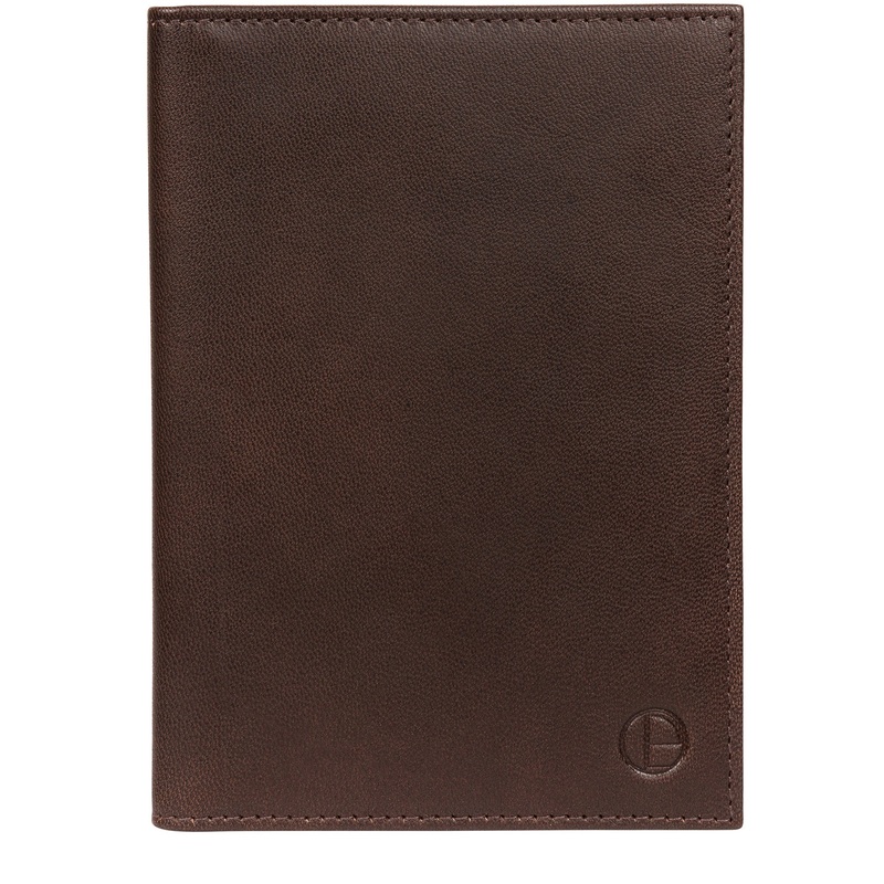 'Explore' Vintage Brown Leather Passport Holder