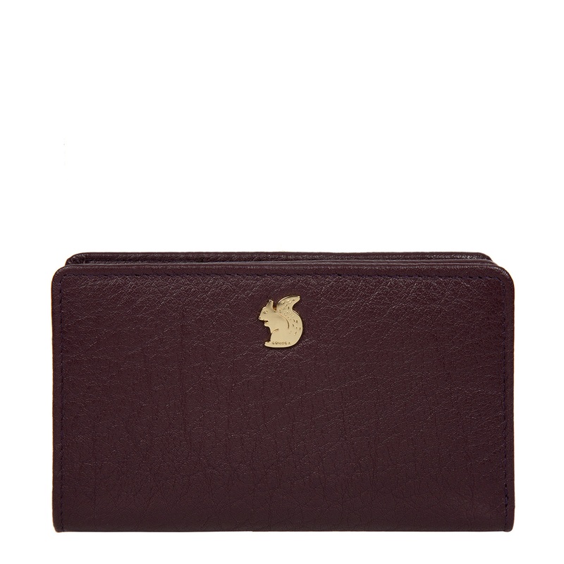 'Fran' Plum Leather RFID Purse