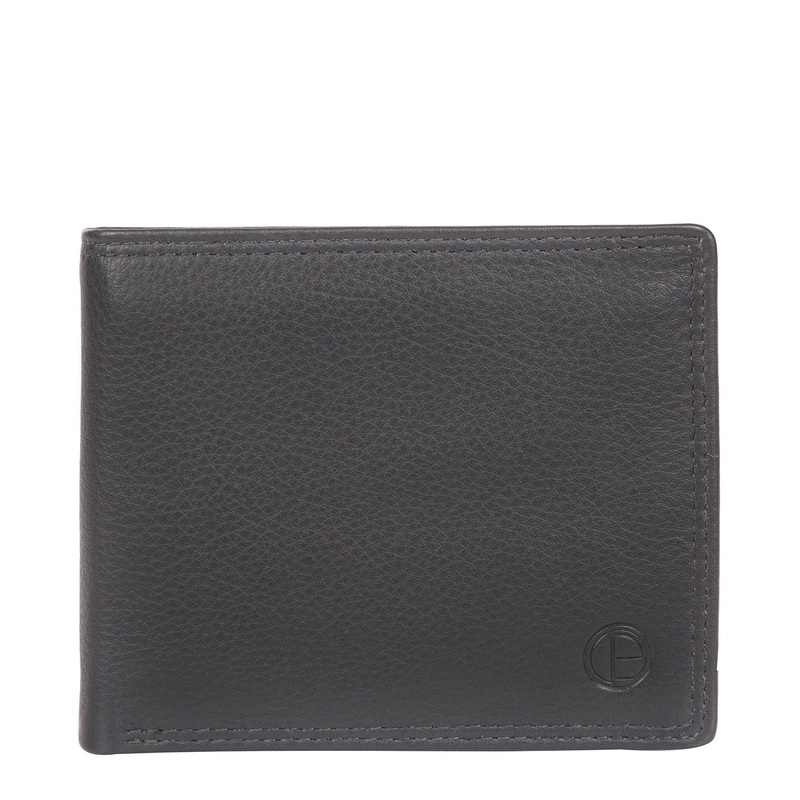 'Hurricane' Gun Metal Leather Bi-Fold Wallet