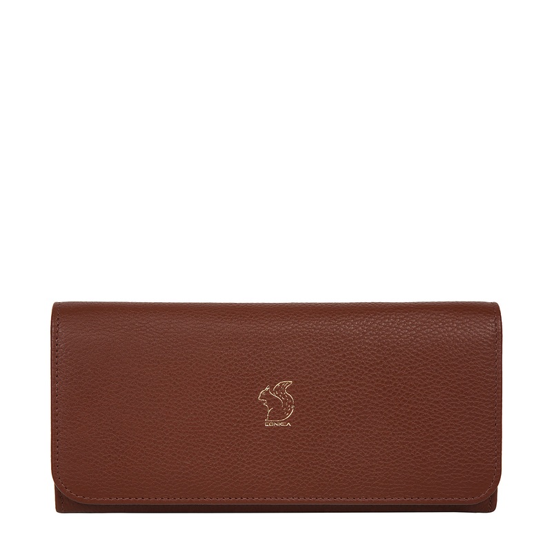 'Jorja' Chestnut Leather Purse