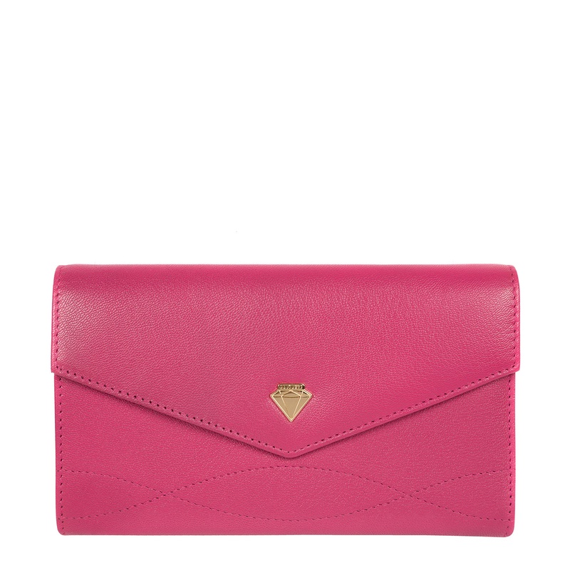 'Keston' Fuchsia Leather Purse