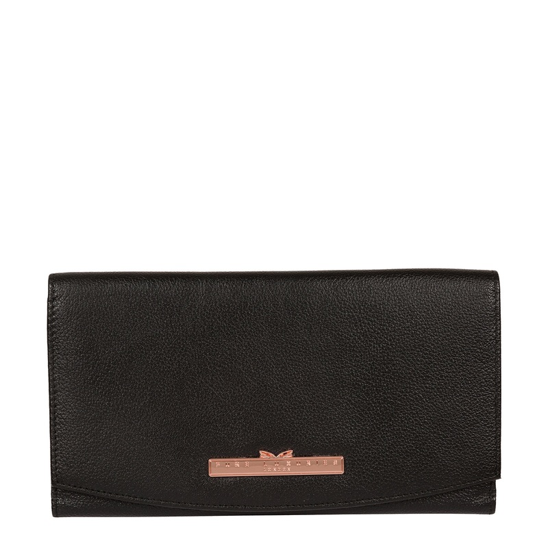 'Lark' Black Leather Purse
