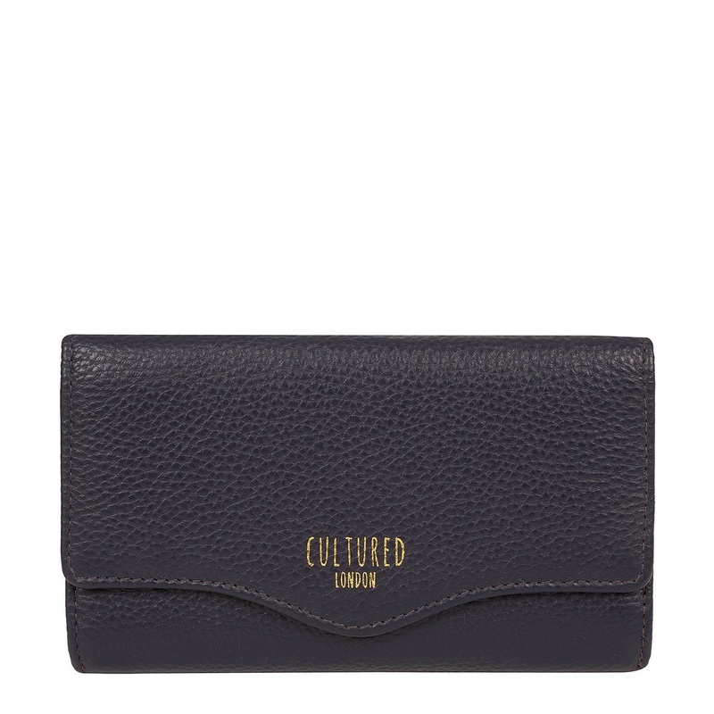 'Letitia' Oxford Blue Leather Purse