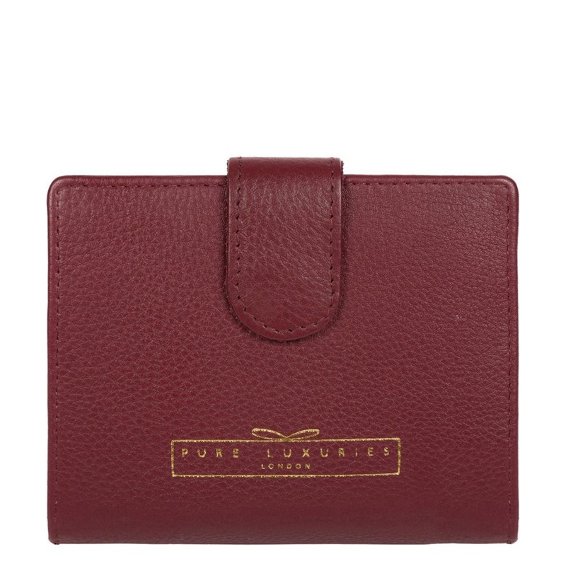 'Maple' Plum Leather RFID Purse