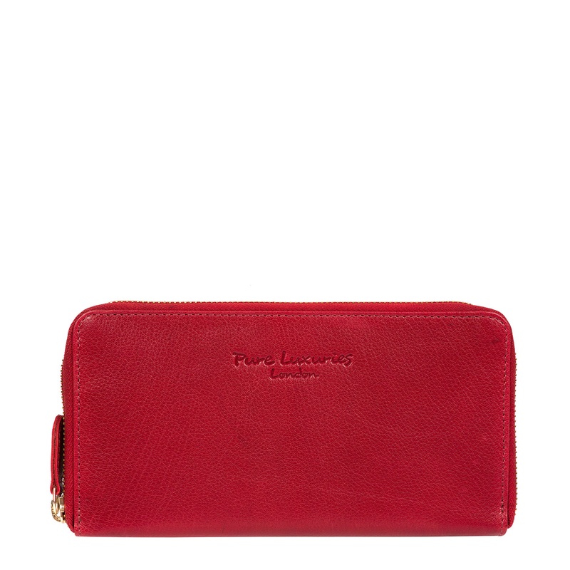 'Marylebone' Cherry Red Leather Purse