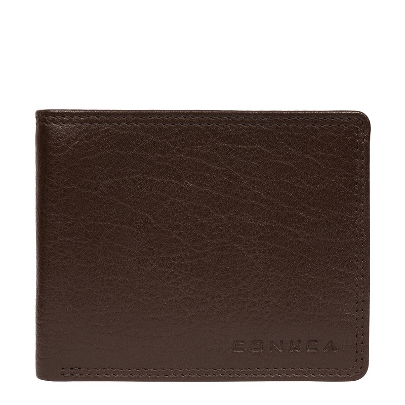 'Miller' Dark Brown Leather RFID Wallet