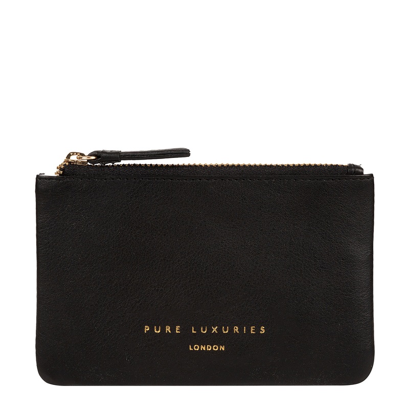 'Morden' Black Leather Coin Purse