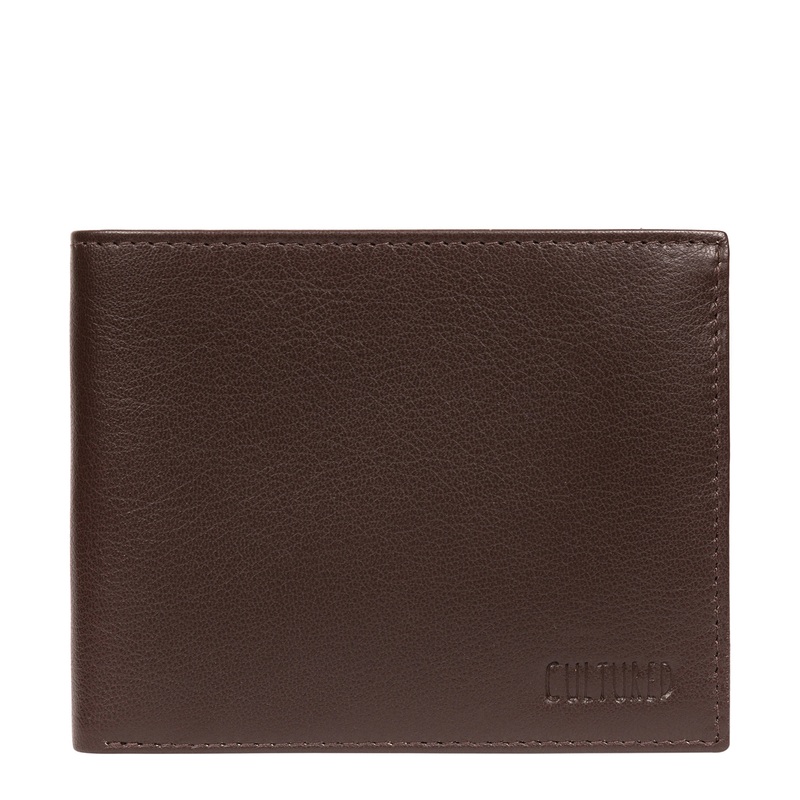 'Niall' Brown Leather Tri-Fold Wallet