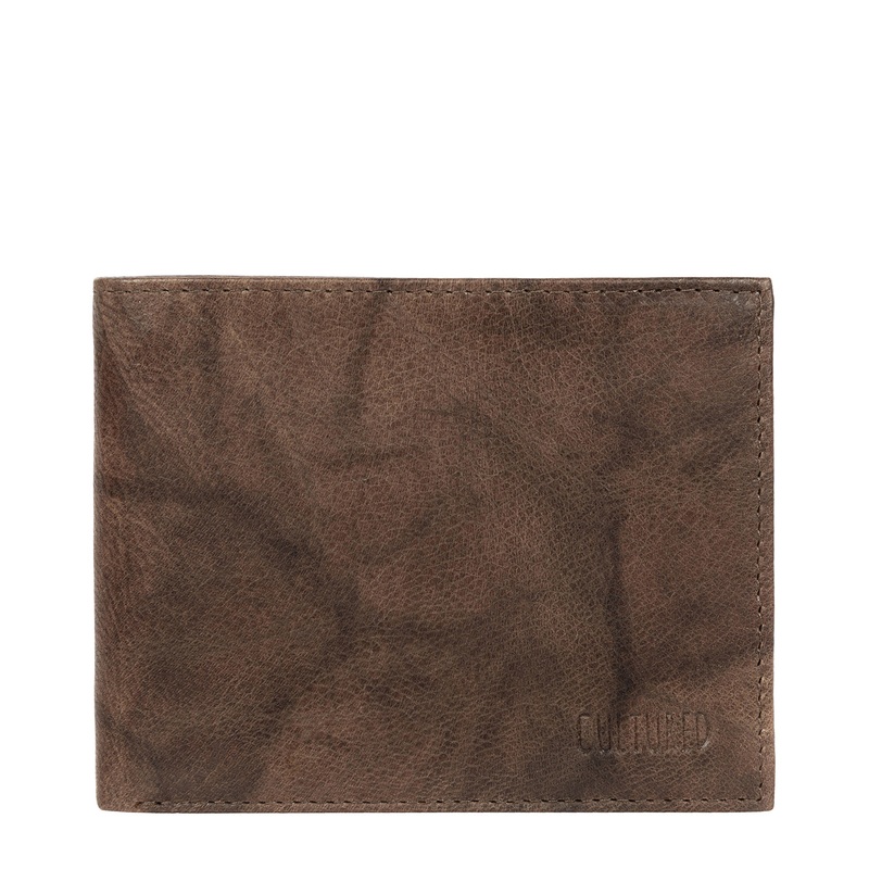 'Niall' Vintage Brown Leather Tri-Fold Wallet