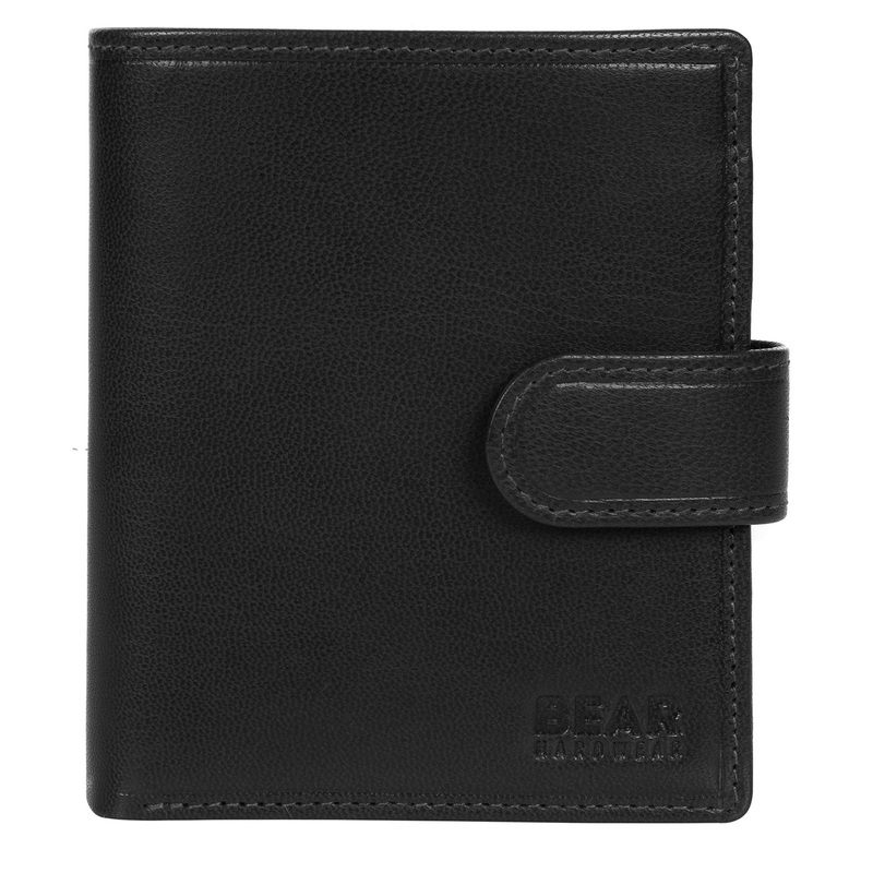 'Nilsson' Black Leather Bi-Fold Wallet