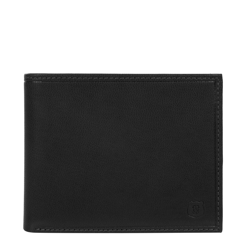 'Njord' Black Leather Bi-Fold Wallet