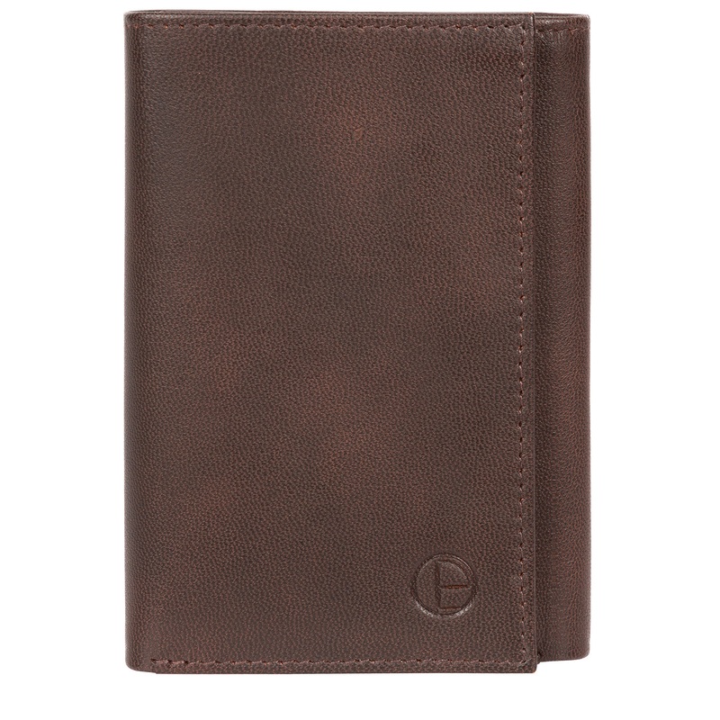 'Oliver' Vintage Brown Leather Credit Card Wallet