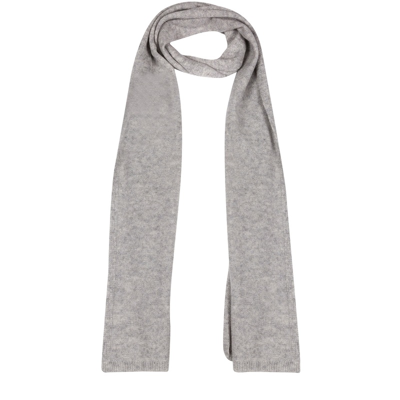 'Oxford' Foggy 100% Cashmere Scarf