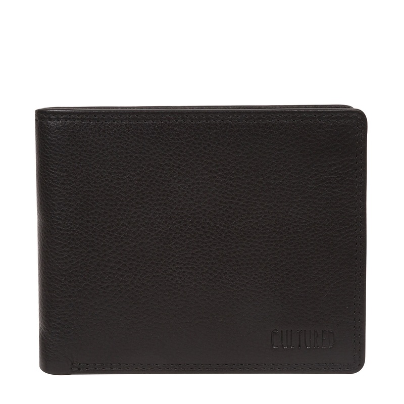'Rory' Black Leather Bi-Fold Wallet