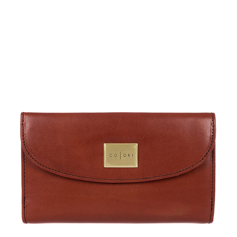 'Sardinia' Italian-Inspired Cognac Leather RFID Purse