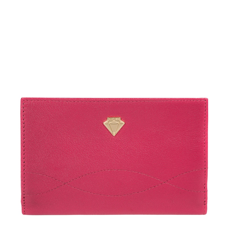 'Stow' Geranium Leather Purse