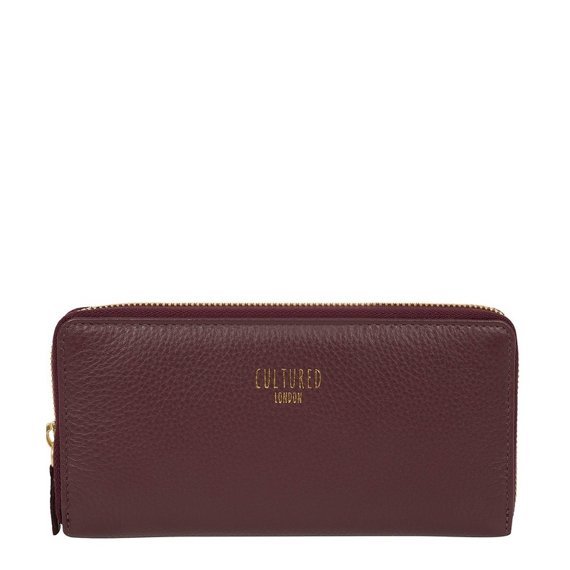 'Tabitha' Dark Burgundy Leather Purse