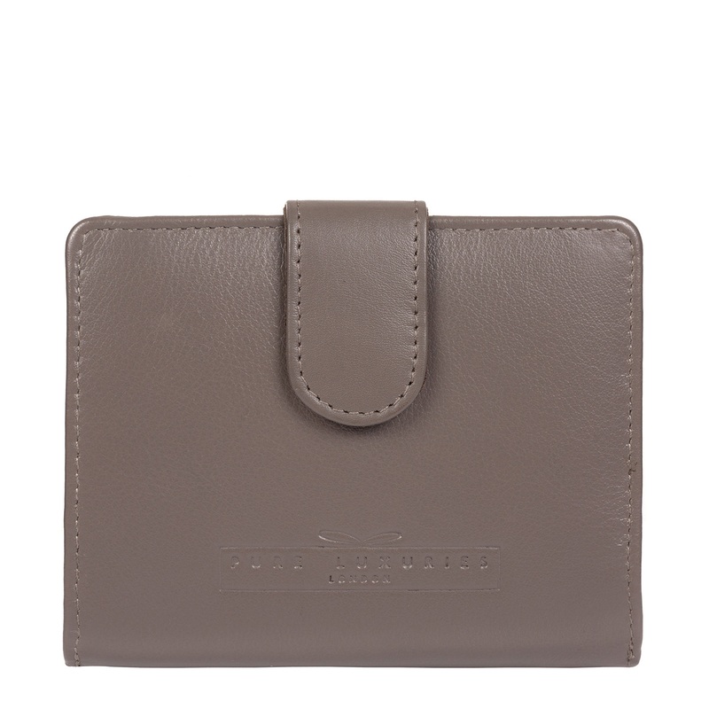 'Tori' Taupe Grey Leather Purse