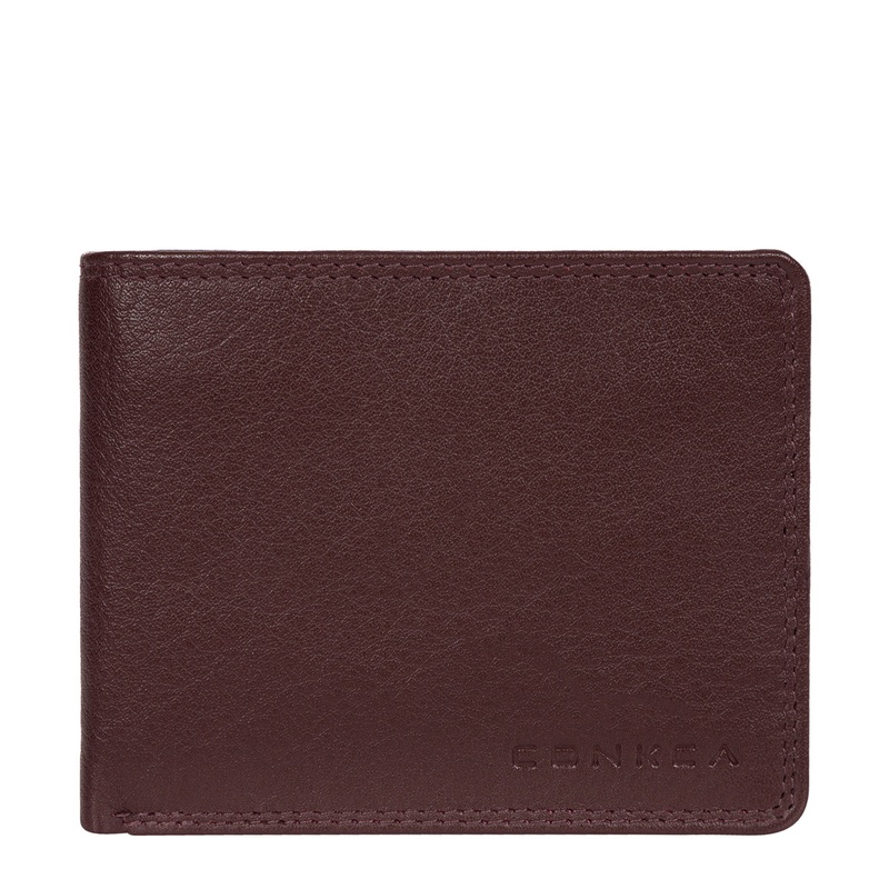 'Wilson' Oxblood Bi-Fold Leather Wallet