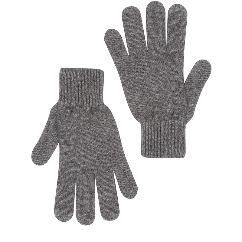 'Windermere' Grey Cashmere & Merino Wool Gloves