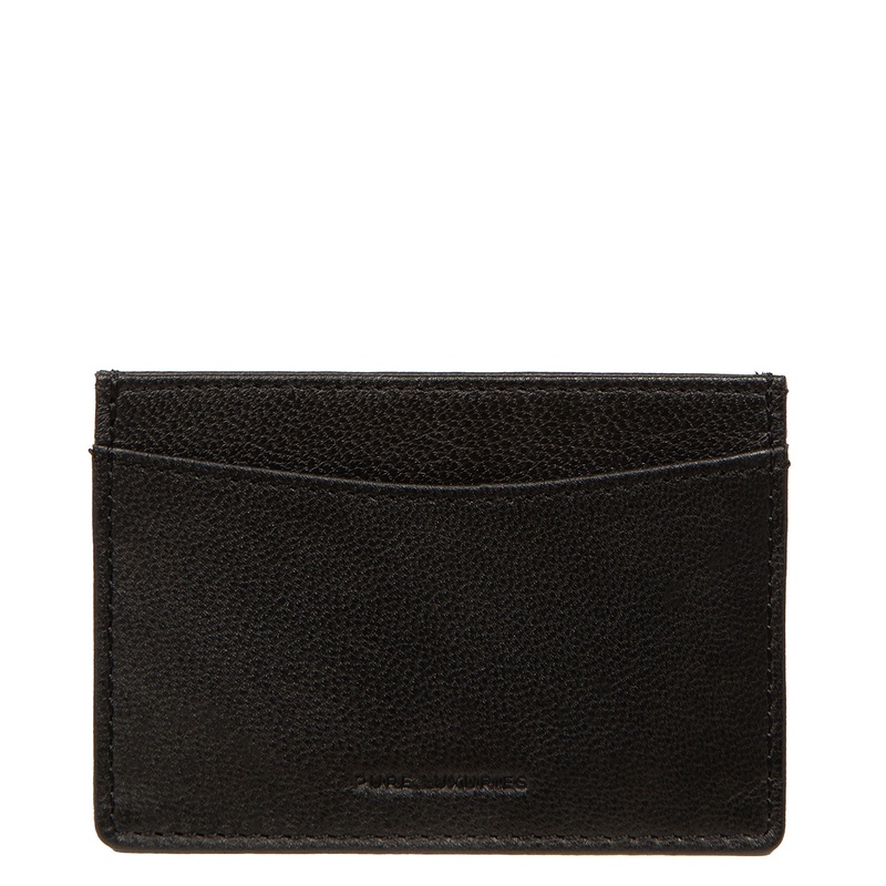 'Anna' Black Leather Card Holder