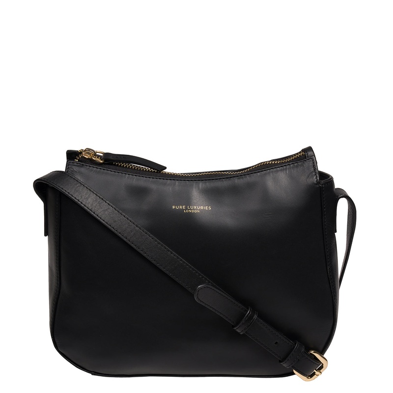 'Ashley' Black Leather Cross Body Bag