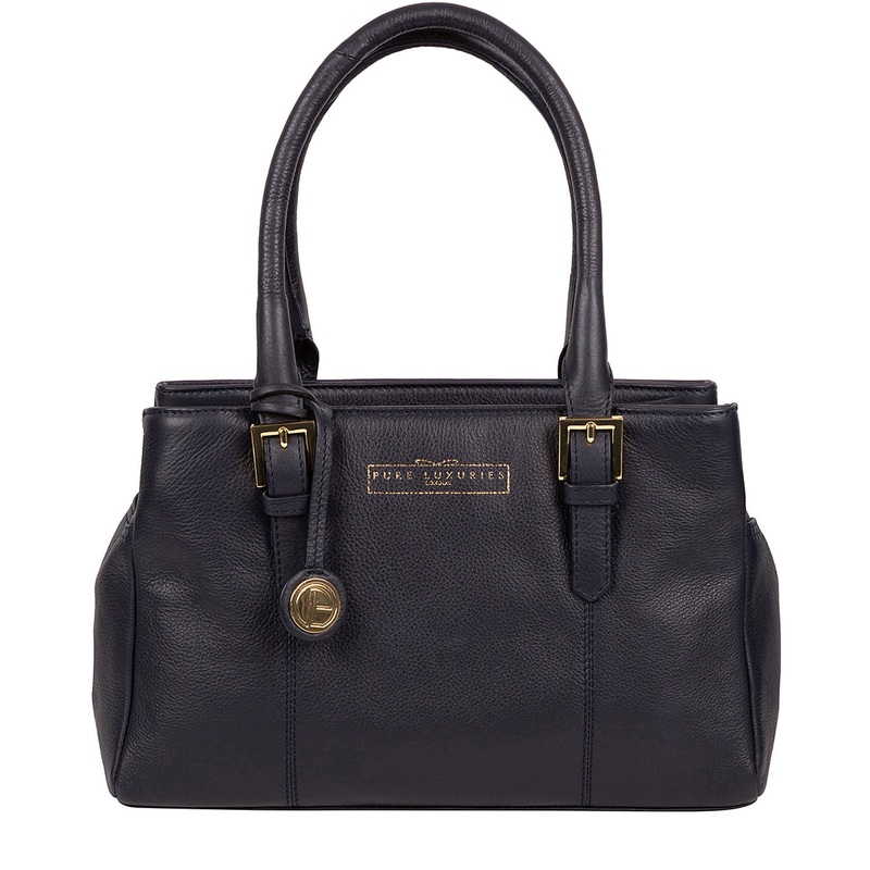'Astley' Navy Leather Handbag