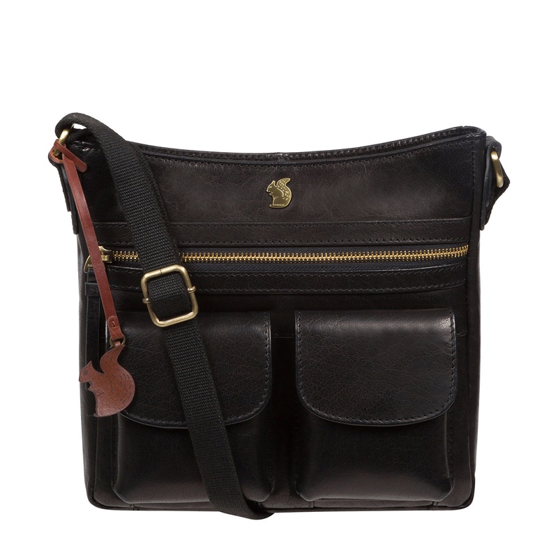 'Baby Bon' Black Leather Cross Body Bag