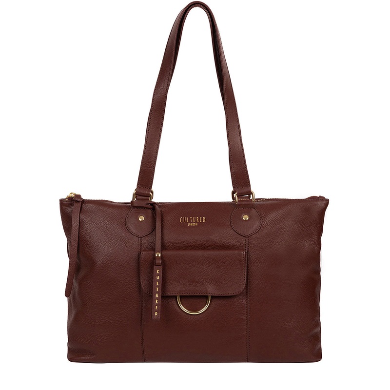 'Bayswater' Rich Chestnut Leather Tote Bag