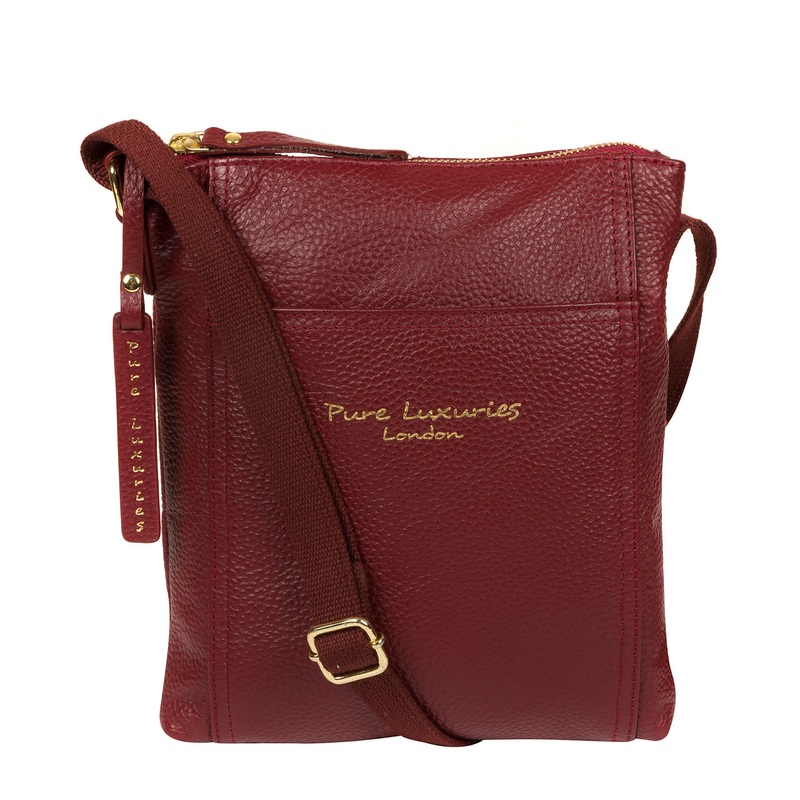'Belinda' Red Leather Cross Body Bag
