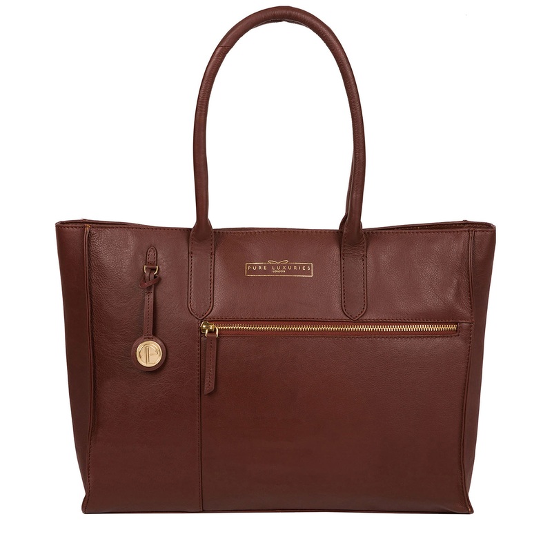'Buckingham' Chestnut Leather Tote Bag