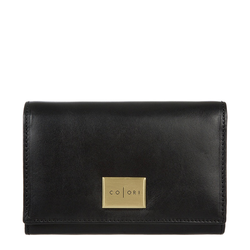 'Capri' Italian-Inspired Black Leather RFID Purse