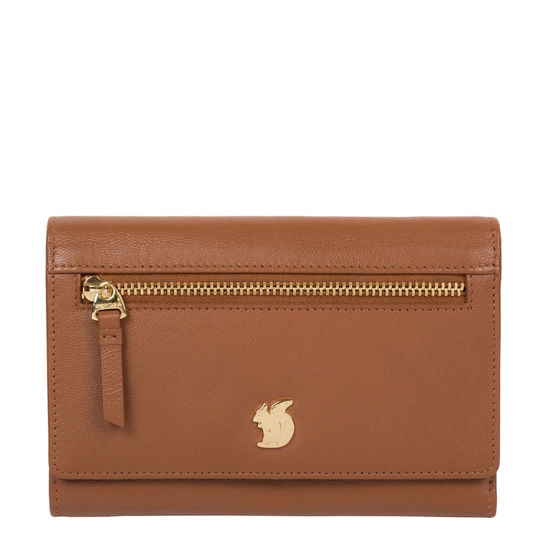 'Carey' Tan Leather Purse