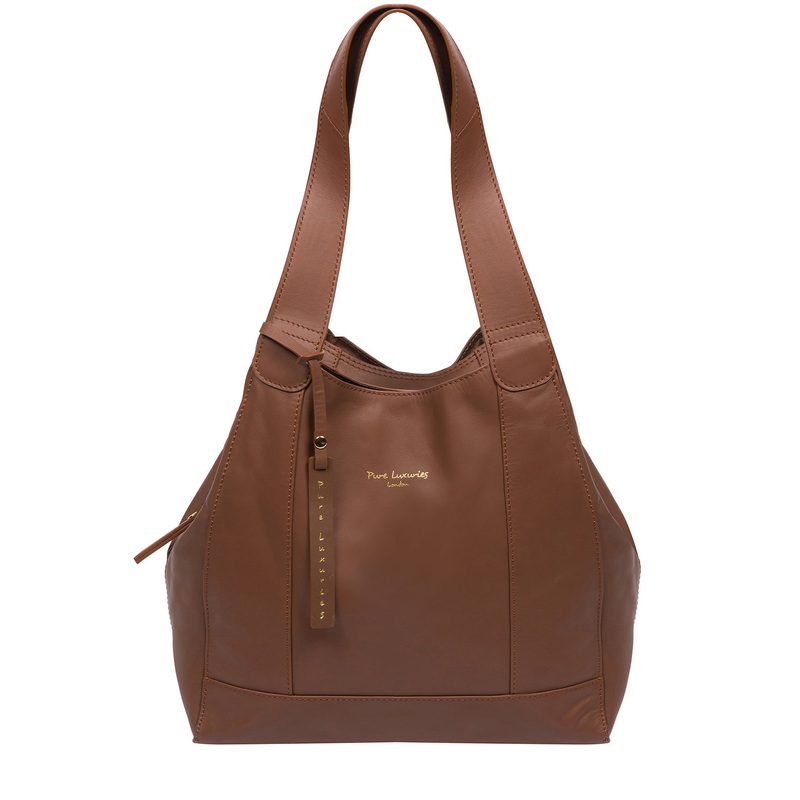 'Colette' Chestnut Leather Handbag