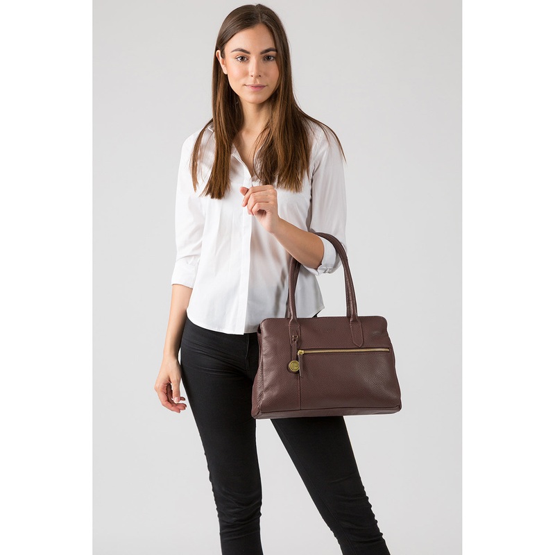 'Darley' Auburn Leather Handbag